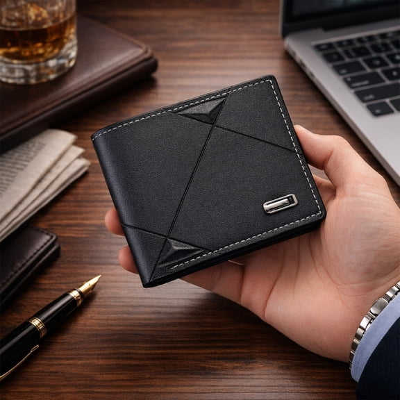 Men's Wallet Leather Slim Wallets For Men Bifold Leisure Thin Card Holder Purse With a Zipper Pocket,PU Leather Men's Wallet with Coin Purse, 2026