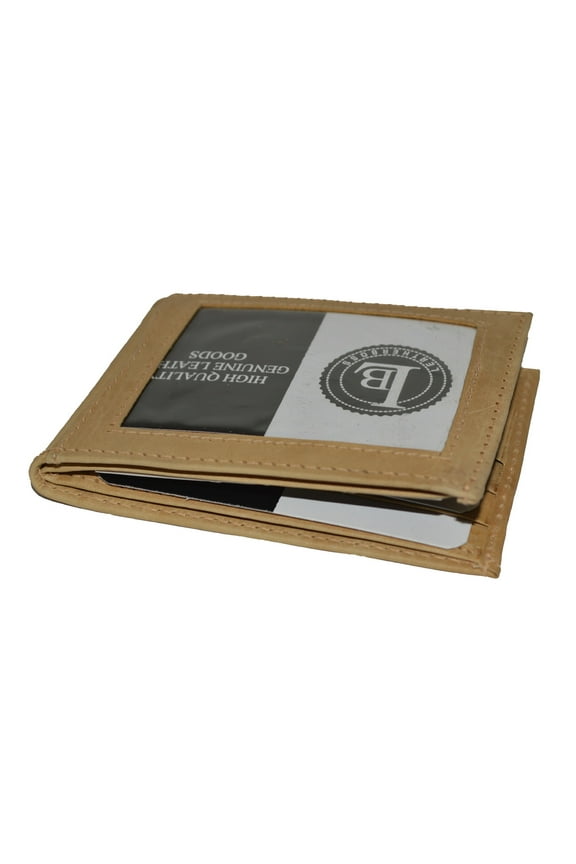 Men's Wallet compact and slim with Outside ID window by Leatherboss