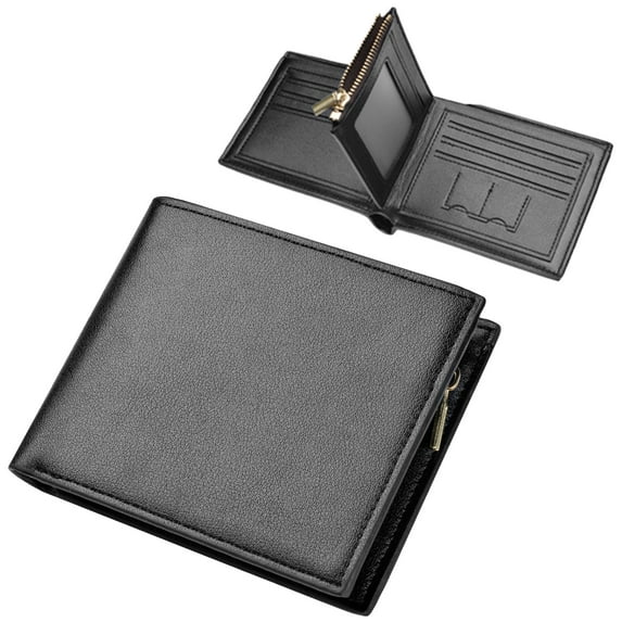 Men’s Wallets Stylish Bifold Wallets with 9 Credit Credit Cards 1 ID Window Slim Minimalist Front Wallet/Credit Card Holder Great Gift for Men Black