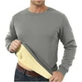 thumbnail image 1 of Men's Warm And Comfortable Thickened Wool Base Sweatshirt Long Sleeve Crewneck Top, 1 of 1