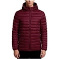 thumbnail image 1 of Men's Warm Down Jacket Lightweight Hooded Winter Coats Puffer Jackets with Inner Pockets Army Green S, 1 of 4