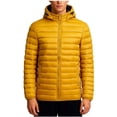 thumbnail image 1 of Men's Warm Down Jacket Lightweight Hooded Winter Coats Puffer Jackets with Inner Pockets Army Green S, 1 of 4