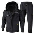 thumbnail image 1 of Men's Warm Insulated Jacket and Pants Set, Thick Lined Workwear for Autumn and Winter, Durable Outdoor Clothing, 1 of 6