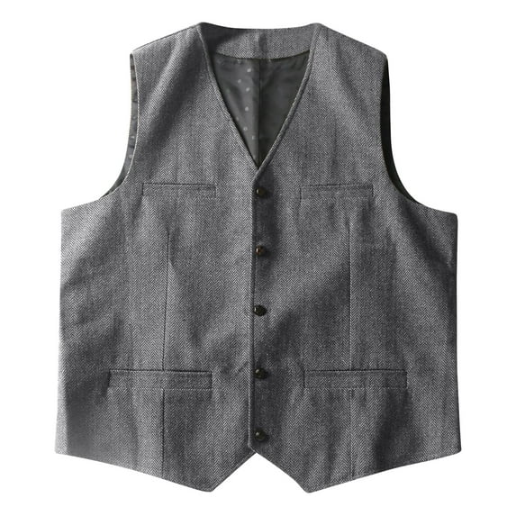 Men's Warm Jacket Mens Slim Fit Man Dress Casual Business Suit Wedding Dress Vest Coat