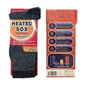 Men's Warm Thermal Socks Heated Sox Reinforced Toe & Heel 2.3 TOG -13F Multi Packs