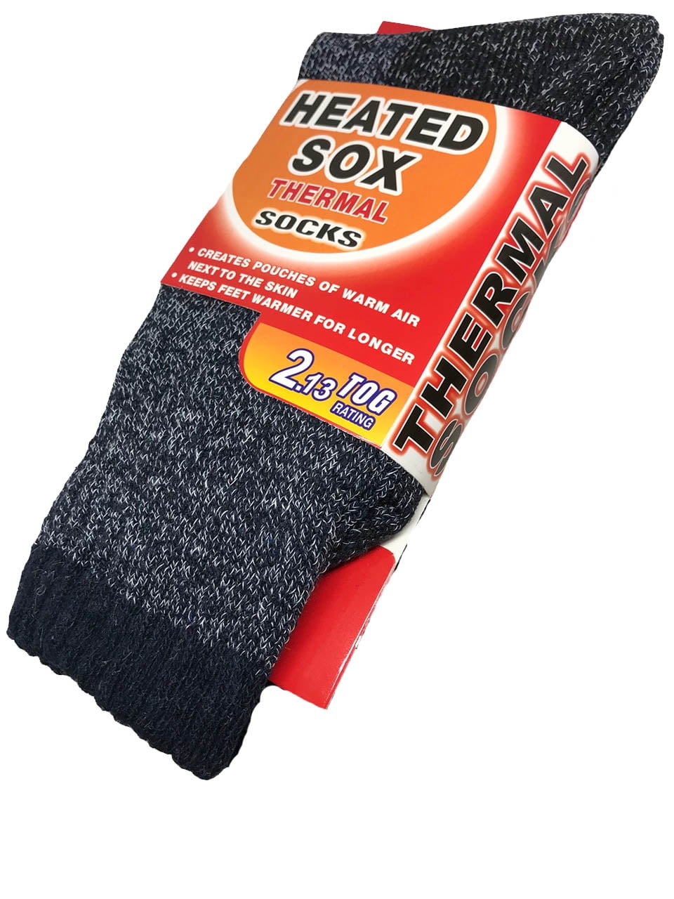 Men's Warm Thermal Socks Heated Sox Reinforced Toe & Heel 2.3 TOG -13F ...