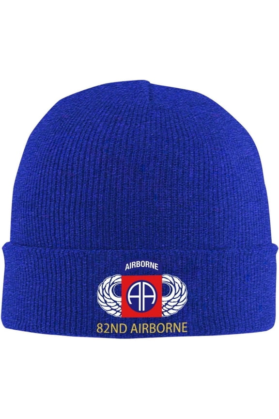 Men's Warm Winter Hats 82nd Airborne Division Acrylic Knit Cuff Beanie Cap
