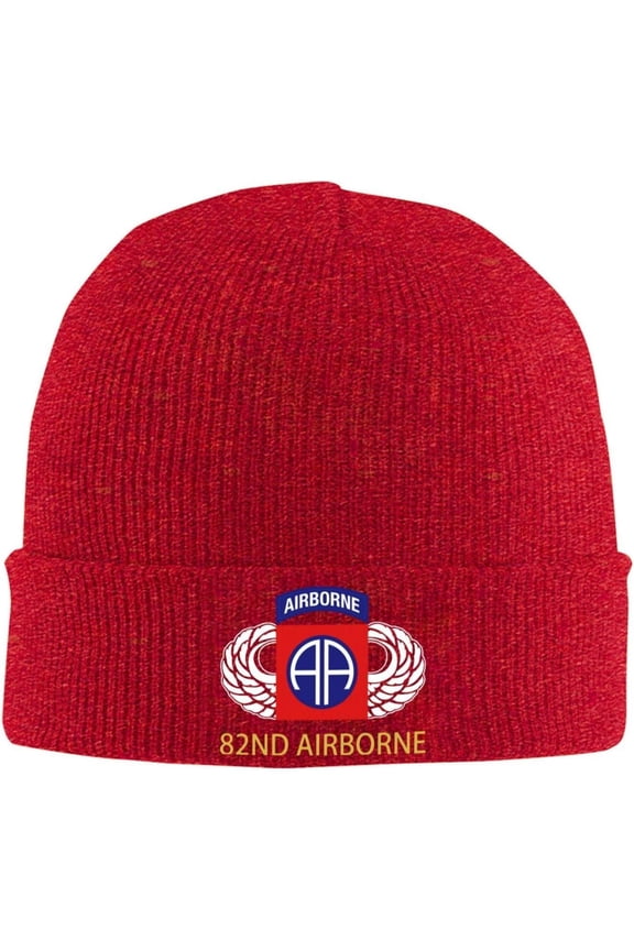 Men's Warm Winter Hats 82nd Airborne Division Acrylic Knit Cuff Beanie Cap