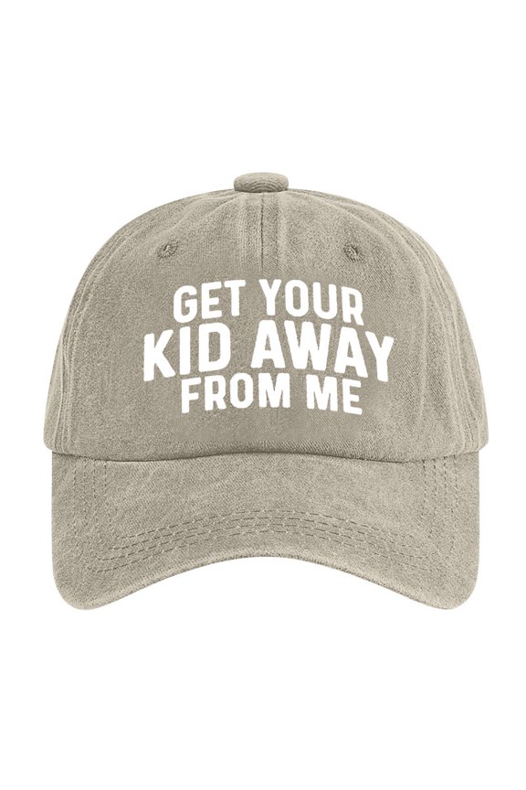 Men's Washed Cotton Baseball Cap Letter Print Funny Quote Hat Unisex Adjustable Dad Hat Vintage Washed Sun Cap for Casual Outings and Everyday Wear,Khaki