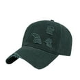 thumbnail image 1 of Men's Washed Cotton Baseball Cap - Retro Soft Brim Hat for Casual Outdoor Activities (Durable & Comfortable) Under 5$, Hontri Distressed Baseball Cap Dad Hats for Men Women , Green, One Size, 1 of 2