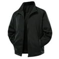 thumbnail image 1 of Men's Washed Cotton Hooded Military Jacket,Black M, 1 of 6