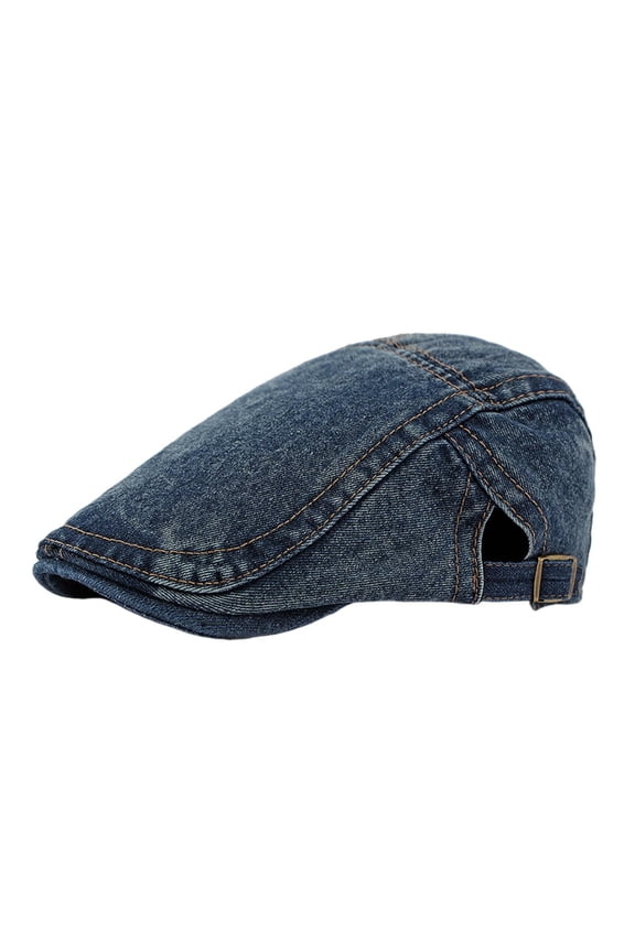 Men's Washed Denim Beret Spring and Autumn Thin Korean Style Artistic Retro Advance Hats Women's Casual Peaked Cap Fashion