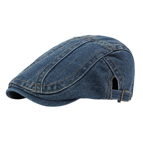 Men's Washed Denim Beret Spring and Autumn Thin Korean Style Artistic Retro Advance Hats Women's Casual Peaked Cap Fashion