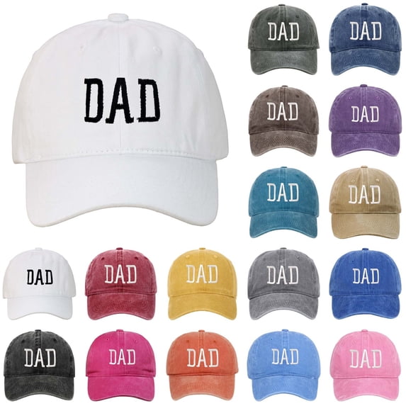 Men's Washed Distressed Baseball Cap Dad Embroidered Pigment Dyed Cotton Casual