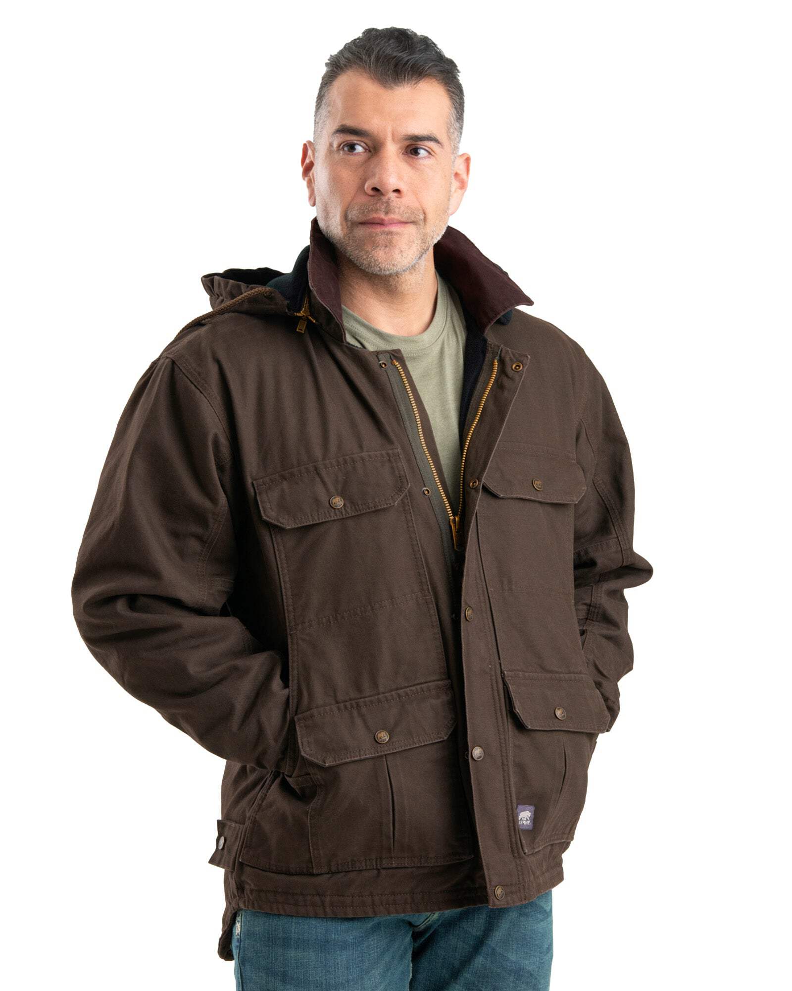 Berne JC613 Washed Contractor Coat - Walmart.com