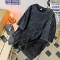 thumbnail image 1 of Men's Washed T Shirt Summer vintage Casual T-shirt  Loose TShirts Women Black Acid Wash Y2k Short Sleeve Hip Hop Streetwear Tees, 1 of 8