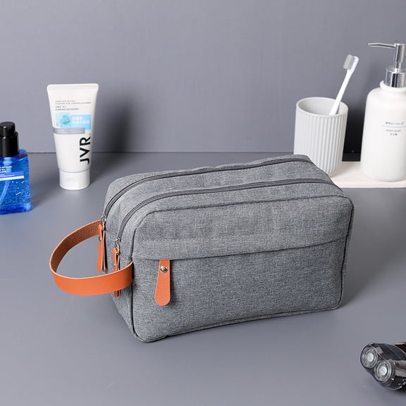 Men's Washing Bag Travel Skin Care Products Storage Bag Hand-made Double Layer Moistureproof Cosmetic Bag