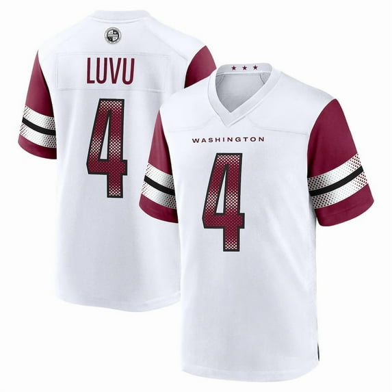 Men's Washington Luvu 4 White Stitched T-Shirts Sports Player Game Top, Medium