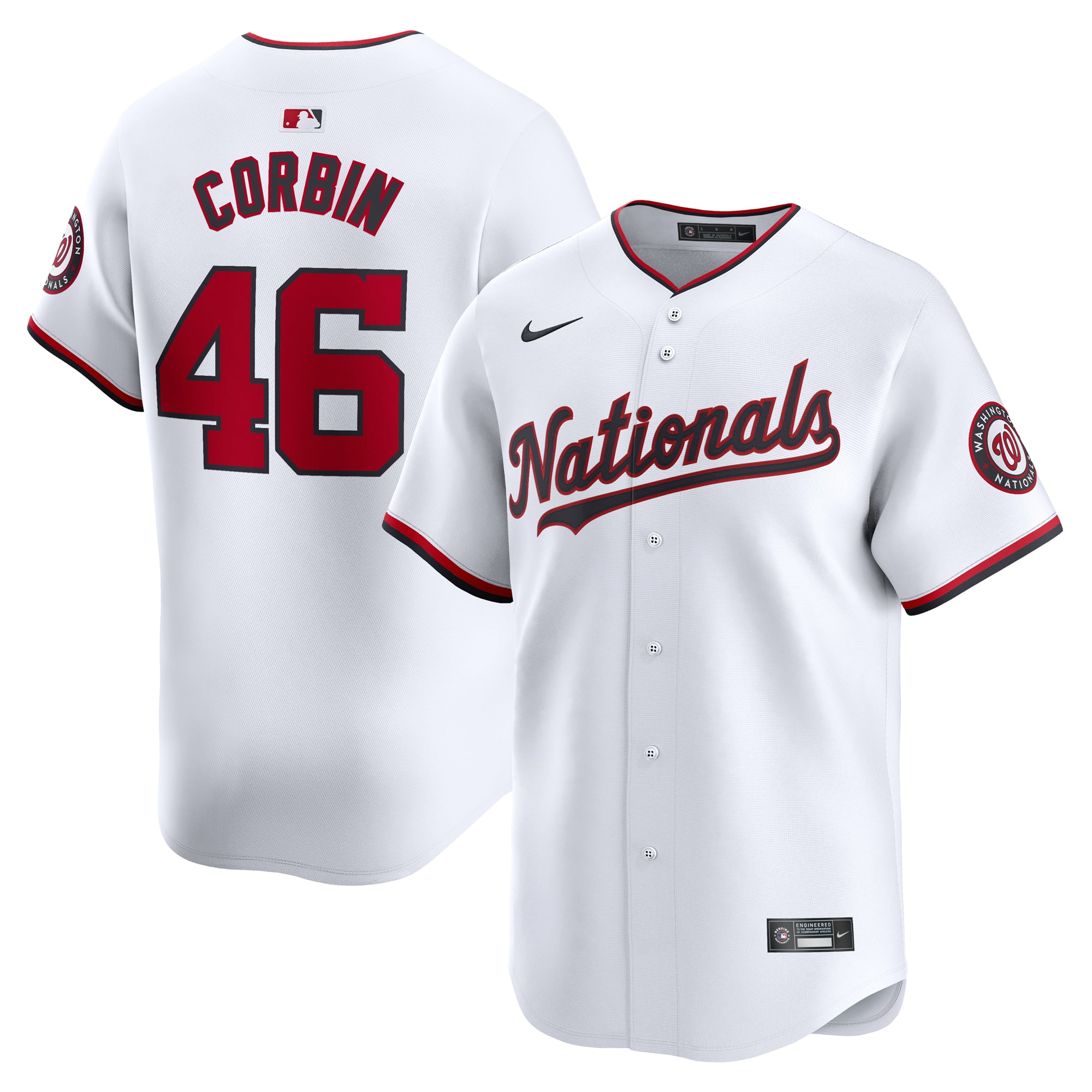 Men's Washington_Nationals Patrick Corbin White Home Limited Player ...