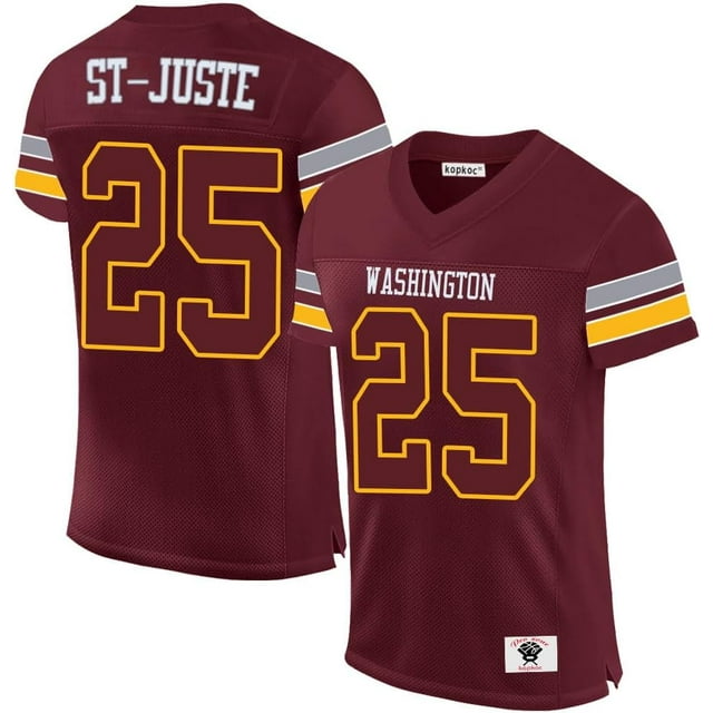 Men's Washington St-Juste 25 Football Stitched Jersey Fashion Game ...