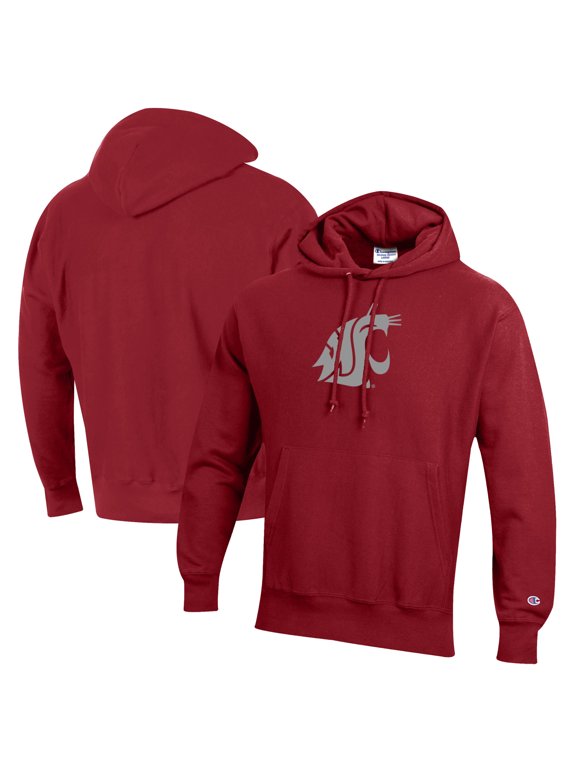Men's Washington State Cougars Crimson Washington State Cougars Reverse Weave Pullover Hoodie