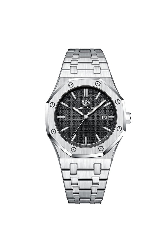 Men's Watch Calendar Men's Wristwatch Waterproof Sports Steel Band Quartz Watch Royal Oak Octagonal Watch Business Fashion Trend Wristwatch Men's Model