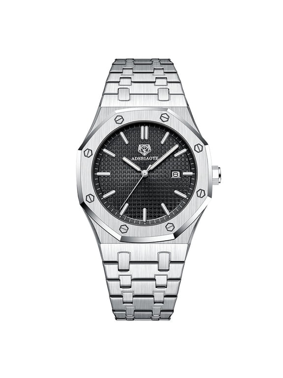 Men's Watch Calendar Men's Wristwatch Waterproof Sports Steel Band Quartz Watch Royal Oak Octagonal Watch Business Fashion Trend Wristwatch Men's Model