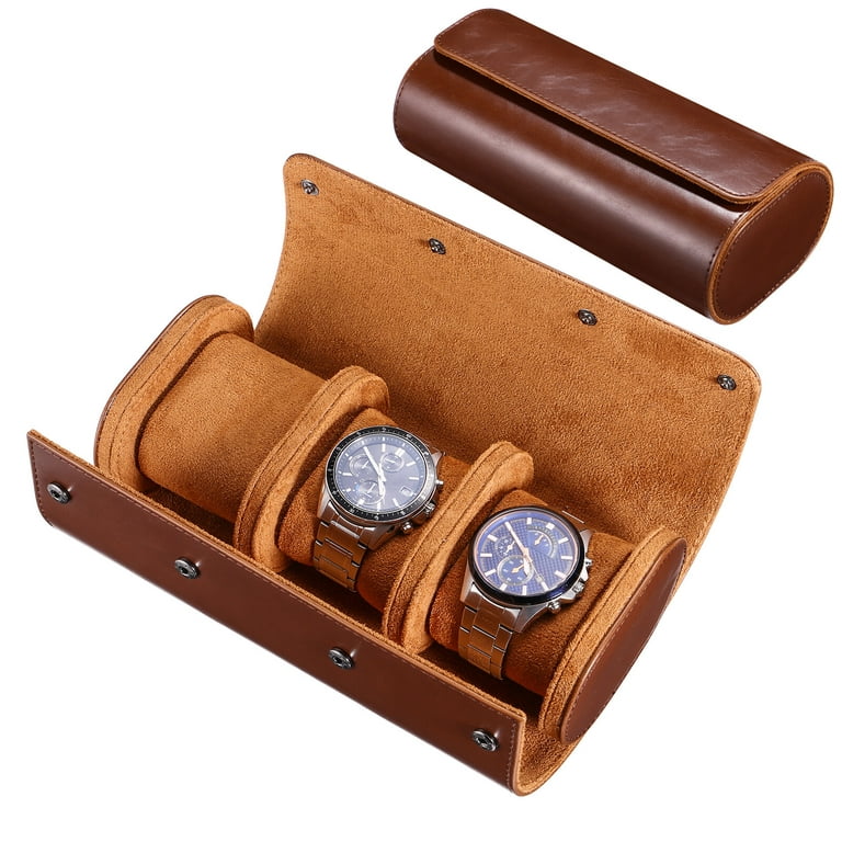 Men's Watch Leather Watches Box Man Relojes Para Hombre Mens Case Cases  Travel Cylinder 