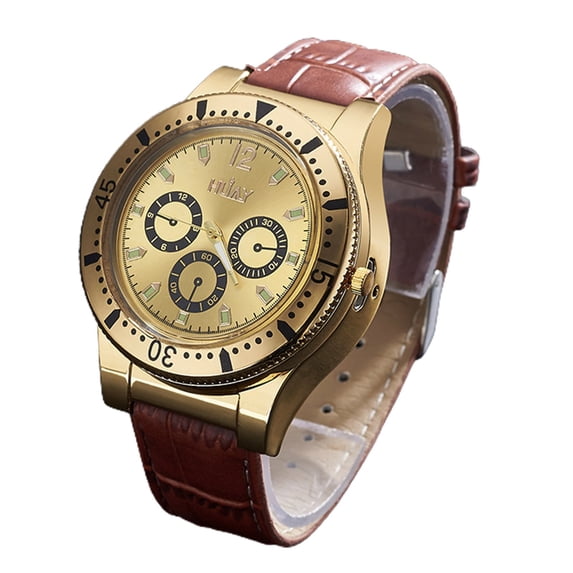 Men's Watch Lighter, USB Rechargeable Windproof Multifunctional Watch, Durable Metal Wrist Lighter for Camping Office Father's Gift