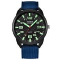 thumbnail image 1 of Men's Watch, Luminous Calendar Outdoor Quartz Watch, 46mm Square Dial Nylon Strap Water Resistant Casual Timepiece, 1 of 1