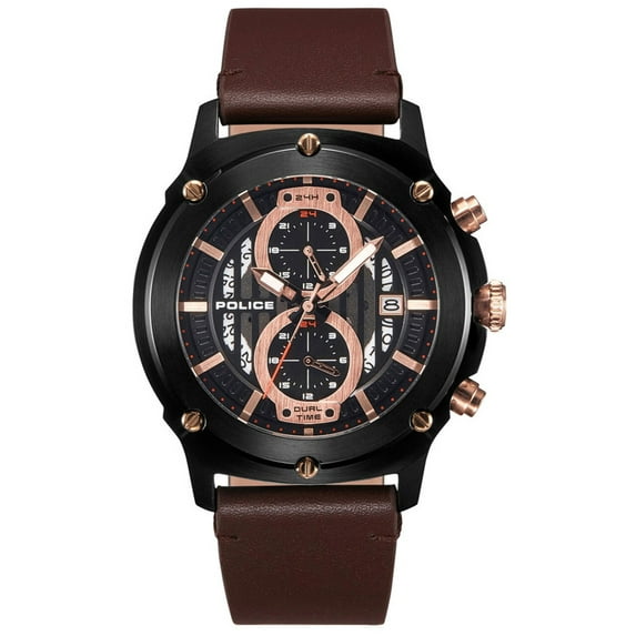 WATCH POLICE STAINLESS STEEL BLACK BROWN MEN R1451324001