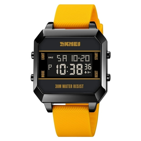 SKMEI Men's Watch, Big Face Fashion Outdoor Sports Watch, Yellow