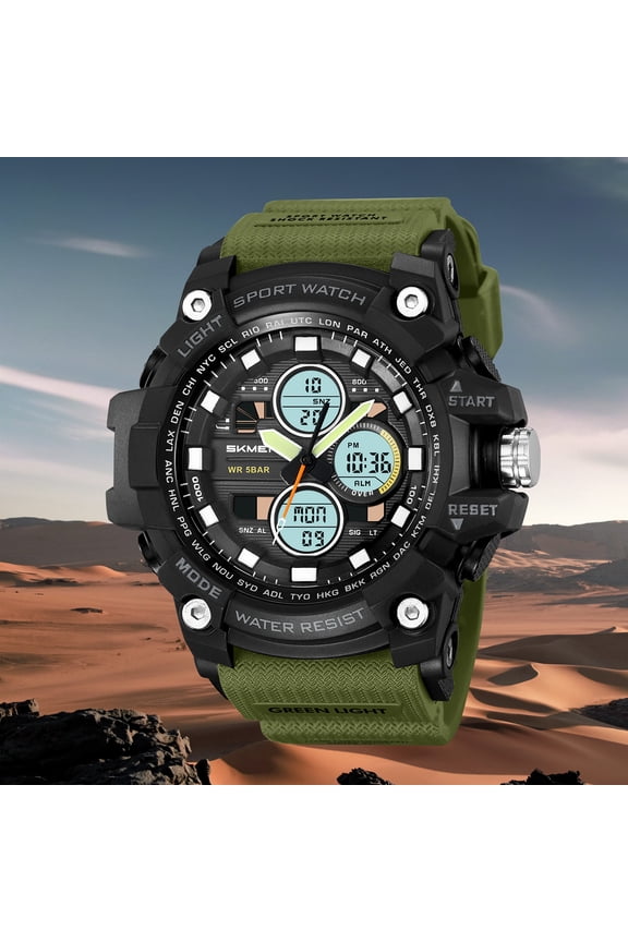 Men's Watch Waterproof Digital Sport Watch Military Digital Watches for men Alarm Back Light Classic Large face Watch