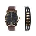 thumbnail image 1 of Men's Watch and 2 Bracelets Set | Beaded Stone Bracelet & Leather Wristband Bangle Bracelet Gift Set, 1 of 7