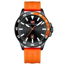 Men's Watches Complete Calendar Quartz Wristwatch Waterproof with Buckle and Silicone Strap for Men Luxury Watch