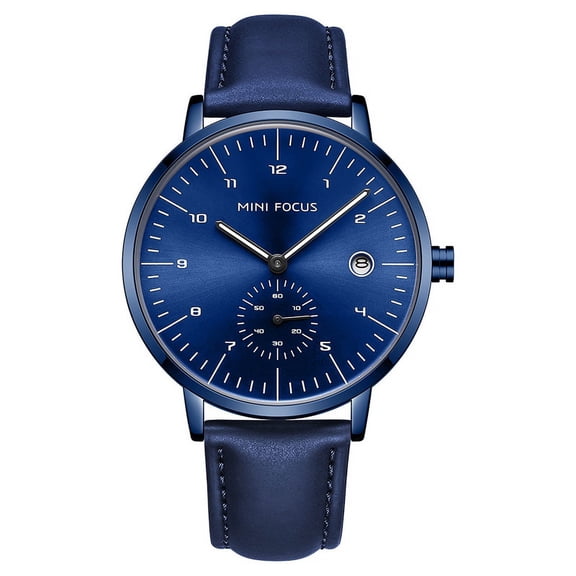 Men's Watches Men's Quartz Watch Waterproof Stainless Steel Blue