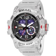 Mens Watches Outdoor Sports Waterproof Military Watch Large Face Tactical Digital Analog Wrist Watch Date Multi Function Led Alarm Stopwatch for Men