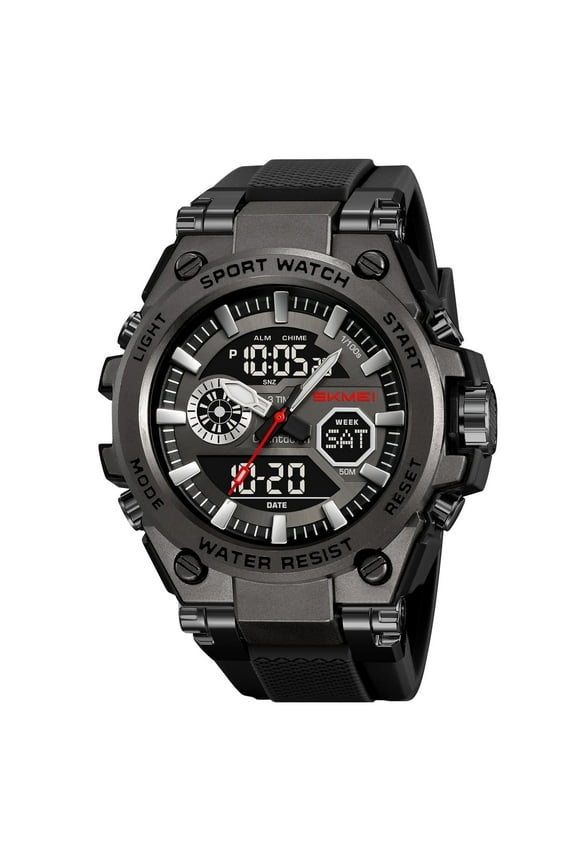 Men's Watches Outdoor Sports Waterproof Military Watch Tactical Digital Analog Wrist Watch Date Multi Function Led Large Face Alarm Stopwatch for Man