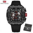 thumbnail image 1 of Men's Watches Sport Quartz Men's Quartz Watch Luxury Top Waterproof Wristwatches Black Silicone Strap, 1 of 6
