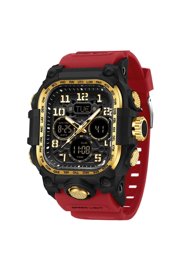 Men's Watches Sports Outdoor Waterproof Military Watch Date Multi Function Tactics LED Alarm Stopwatch