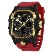 Mens Watches Sports Outdoor Waterproof Military Watch Date Multi Function Tactics LED Alarm Stopwatch