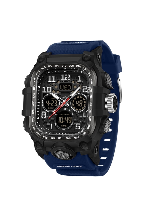 Men's Watches Sports Outdoor Waterproof Military Watch Date Multi Function Tactics LED Alarm Stopwatch