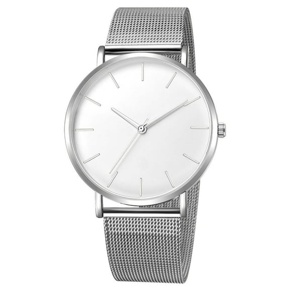 Men's Watches, Stainless Steel Quartz Dress Watch, 40mm Casual Fashion Wristwatch with Crystal Dial Pin Buckle