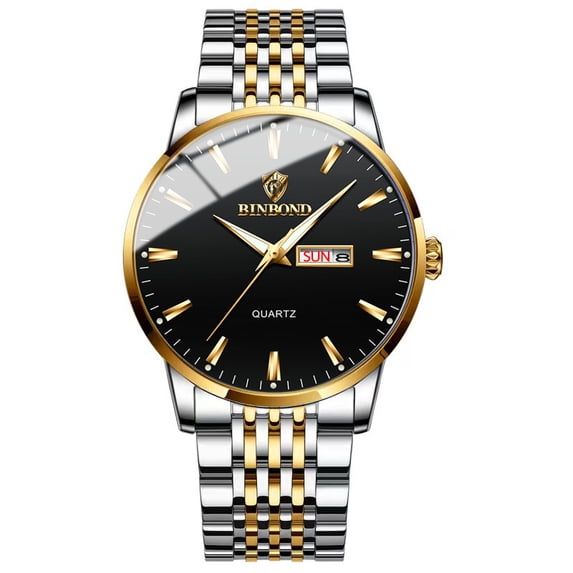 Men's Watches, Stainless Steel Quartz Watches for Men, Dial Analog Wrist Watch with Day Date, Fashion Business Watch, Classic Men's Watch for Gifts