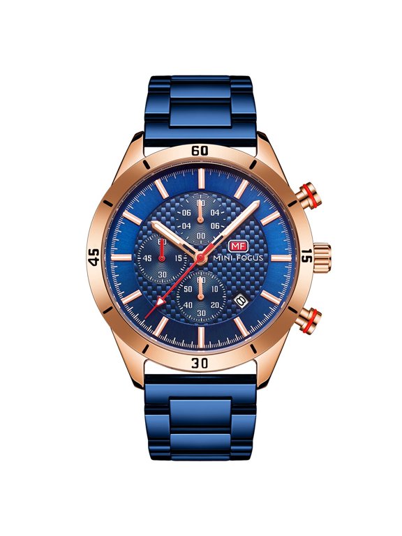 Men's Watches Stainless Steel Quartz Wristwatch Waterproof Sport Male Watch