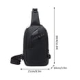 thumbnail image 1 of Men's Water-Resistant Chest Bag with USB Charging Port Large Capacity Crossbody Backpack for Travel Work, 1 of 9