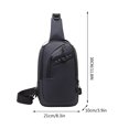 thumbnail image 1 of Men's Water-Resistant Chest Bag with USB Charging Port Large Capacity Crossbody Backpack for Travel Work, 1 of 9