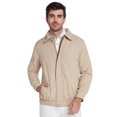 thumbnail image 1 of Men's Water Resistant Lightweight Paneled Harrington Jacket by 9 Crowns (Khaki/Brown, X-Large), 1 of 4