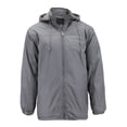 thumbnail image 1 of Men's Water Resistant Polar Fleece Lined Hooded Windbreaker Rain Jacket K11 (Charcoal, 2XL), 1 of 3