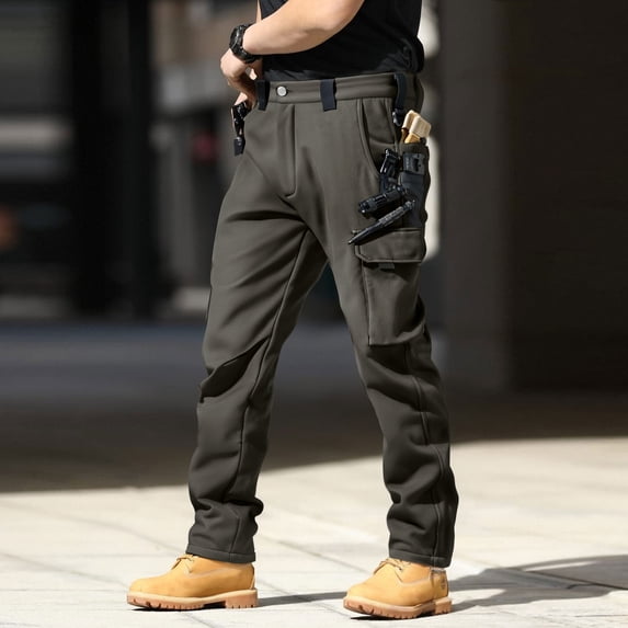 Men's Water Resistant Tactical Cargo Pants Multi-Pocket(No Belt) Quick Dry Breathable Outdoor Work Pants for Hiking,Travel XL